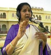 Ashaji during the recording in Jaipur